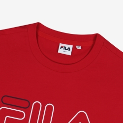 Fila 3d Logo - Miesten Poolopaita - TummanPunainen | FI-19057